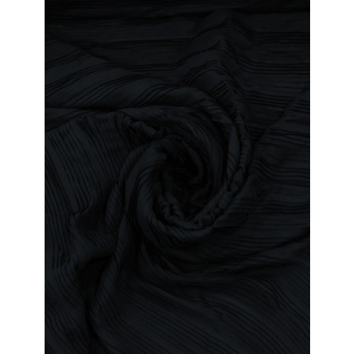 Tecido Crepe Plissado Preto