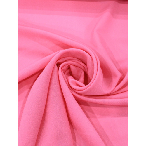 Tecido Crepe Chiffon Rosa Chiclete