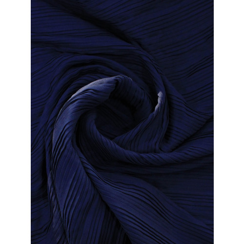 Tecido Crepe Plissado Azul Marinho