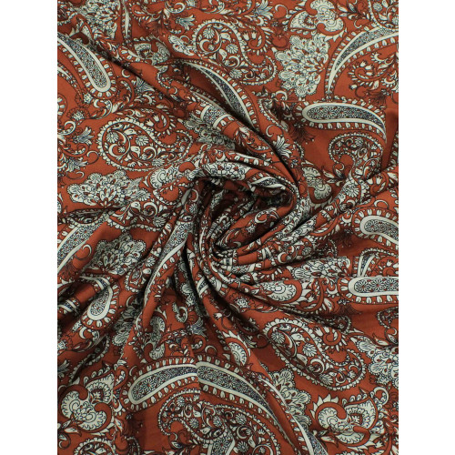 Tecido Viscose Macro Cashmere Terracota e Bege