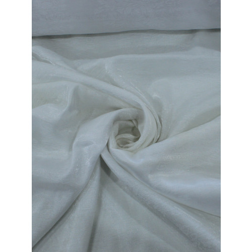 Tecido Cambraia de Algodão Brocada Flores Branco