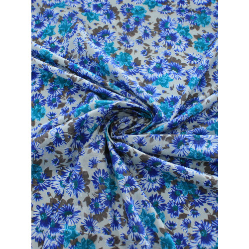Tecido Cambraia de Algodão Floral Azul