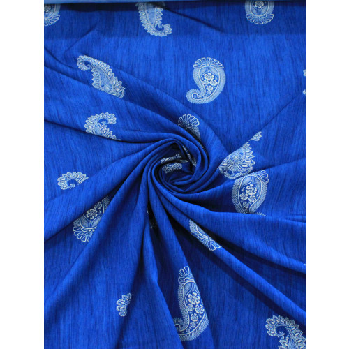 Tecido Viscose Premium Cashmere Azul e Bege