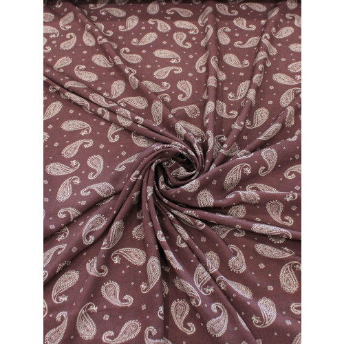 Tecido Viscose Premium Cashmere Vintage Marrom e Bege