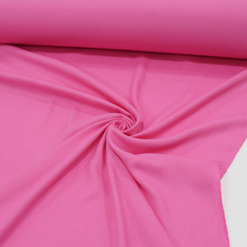 Tecido Viscose Sarjada Rosa Chiclete
