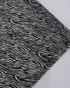 Tecido Crepe Chiffon Texturizado Italiano Animal Print Creme e Preto