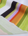 Tecido Viscose Italiano Listras em Aquarela Colorido