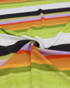 Tecido Viscose Italiano Listras em Aquarela Colorido