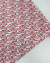 Tecido Viscose Italiano Flores Dviersas Vermelho e Branco