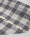 Tecido Tactel Italiano Quadriculado Duplo Amarelo Azul e Offwhite (1m)