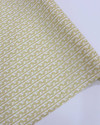 Tecido Cambraia de Linho Micro Ramos em Listra Amarelo e Branco