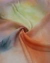 Tecido Cambraia Mista Italiano Palmeiras em Tie Dye Colorido