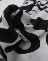 Tecido Linho Puro Italiano Riscos Abstratos e Círculos 
