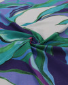 Tecido Linho Misto Italiano Arte Abstrata Colorido