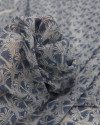 Tecido Cambraia de Algodão Italiano Macro Coqueiros Azul