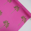 Tecido Crepe GGT Italiano Palmeiras Verde e Rosa