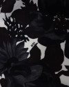 Tecido Crepe Koshibo Italiano Rosas Negras e Offwhite