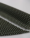 Tecido Crepe Chiffon Italiano Micro Geométricos Sobreposto Branco e Verde