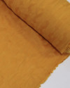 Tecido Viscose Texturizada Listras e Poá Brocado Amarelo Queimado