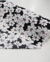 Tecido Viscose Desenho Floral Offwhite e Preto