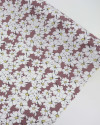 Tecido Viscose Desenho Floral Offwhite e Rosa Envelhecido