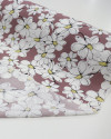 Tecido Viscose Desenho Floral Offwhite e Rosa Envelhecido
