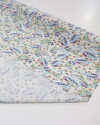 Tecido Viscose Italiano Estampa Paisley Tons de Azul Verde e Offwhite