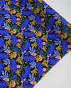 Tecido Viscose Texturizada Suculentas Tons de Azul, Verde e Preto