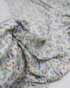 Tecido Viscose Italiano Estampa Paisley Tons de Azul Verde e Offwhite