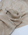 Tecido Viscose Ramos Delicados Creme e Bege