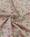 Tecido Viscose Micro Floral Lilás, Verde e Nude