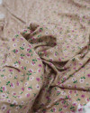 Tecido Viscose Micro Floral Lilás, Verde e Nude