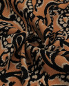 Tecido Viscose Cashmere Abstrata Nude, Preto e Argila