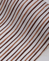 Tecido Viscose Texturizada Listras Tons de Marrom e Branco