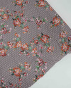 Tecido Viscose Flores e Geométrico Cinza