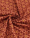 Tecido Viscose Premium Tapete Floral Amarelo Queimado, Rosé e Marsala