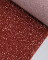 Tecido Viscose Premium Micro Pingos Irregulares Branco e Vermelho