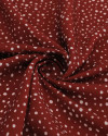 Tecido Viscose Premium Micro Pingos Irregulares Branco e Vermelho