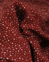 Tecido Viscose Premium Micro Pingos Irregulares Branco e Vermelho