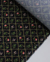 Tecido Viscose Premium Ramos e Flores em Recortes Colorido e Preto