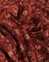 Tecido Viscose Premium Campo Floral Abstrato Tons Terrosos