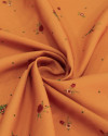 Tecido Viscose Premium Micro Ramos e Micro Poá Colorido e Laranja