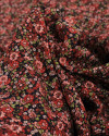 Tecido Viscose Premium Campo Floral Colorido e Preto