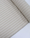 Tecido Linho Misto Maquinetado Multi Listras Offwhite e Cru
