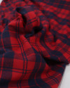 Tecido Flanela Mista Xadrez Duplo Azul Marinho e Vermelho