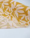 Tecido Viscose Texturizada Macro Flores Abstratas Pêssego e Amarelo Queimado