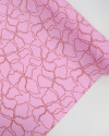 Tecido Viscose Tapete Floral Abstrato Vermelho e Rosa