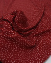 Tecido Viscose Texturizada Micro Pingos Rosa e Marsala