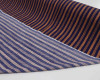 Tecido Viscose Texturizada Listras Estampadas Laranja e Azul Marinho