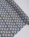 Tecido Viscose Italiano Estampa Desenho Indiano Tons de Azul